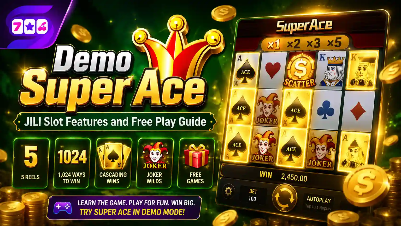 Demo Super Ace JILI slot features and free play guide