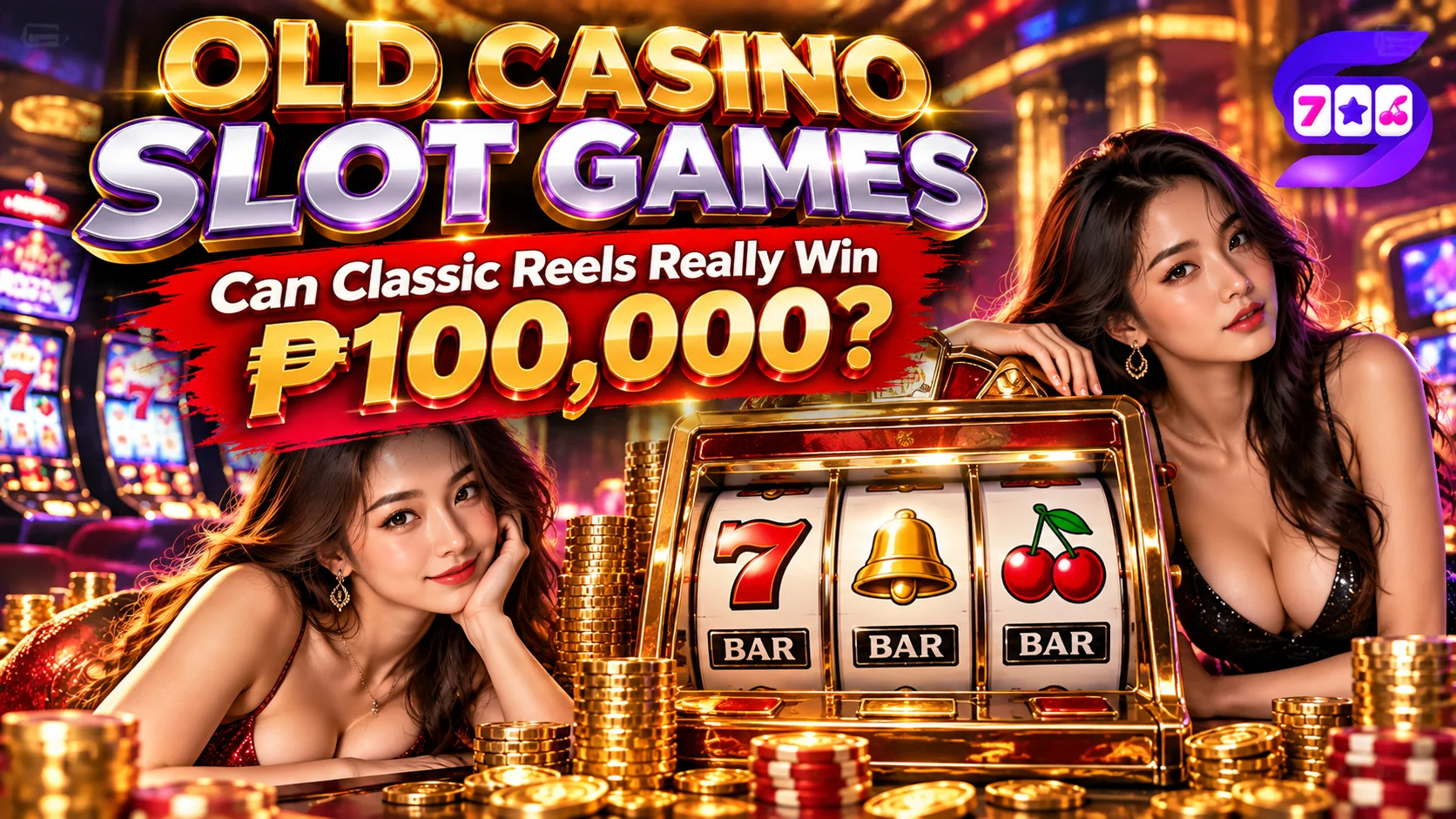 Old casino slot games with traditional reels and classic symbols